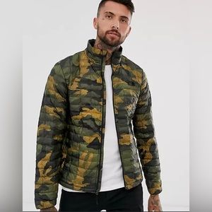 The North Face Thermoball Eco Jacket Men Large L Camo Full Zip Puffer Slim